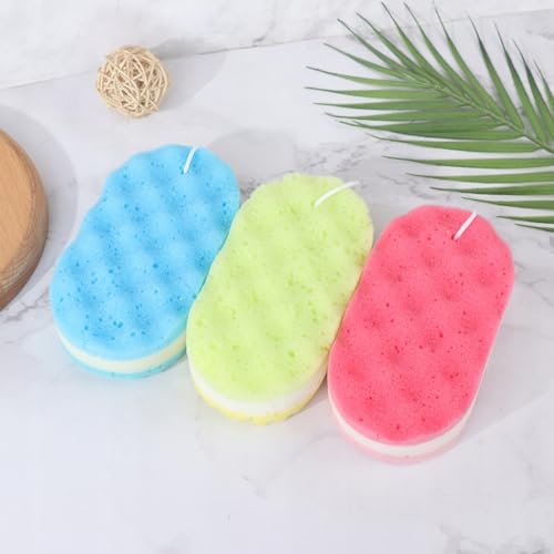 Badeschwamm Weicher Schaum Peeling Körper Duschschwamm Doppelseitige Schwämme 3 Für Frauen Männer Körperreinigungszubehör