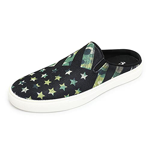 Montana West Women Sneaker Slides Slip-On Mule Sneaker for Women Genuine Hair Calf Leopard Size 10 MBB-800-US01GN-10