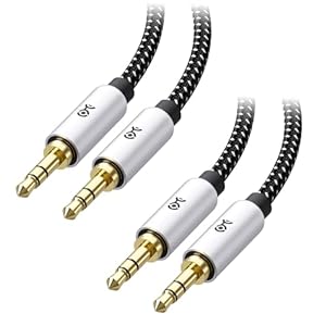Cable Matters 2-Pack 3.5mm Audio Cable 10 ft (3.5mm Aux Cable/Aux Cord, Headphone Cable, Audio Cable 3.5mm Male to Male) – 10 Feet / 3 Meters