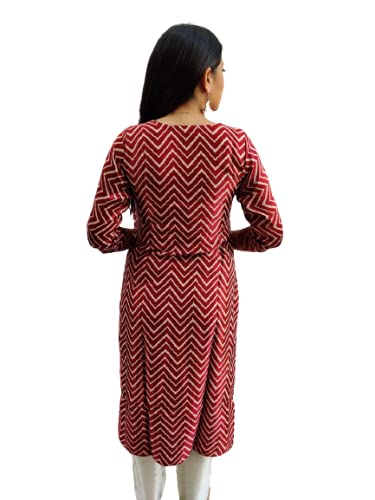 Image of Prijam Traditional Straight Long Kurti Mashru Leriya
