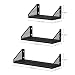 SONGMICS Juego de 3 Estantes de Pared, Estantes Flotantes de Metal, para...