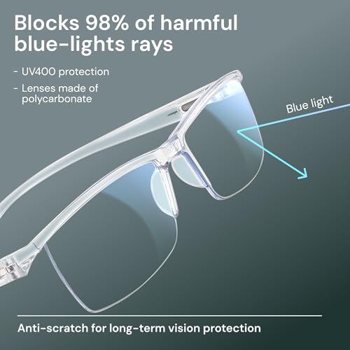 Gaoye Executive Style Reading Glasses Men - Durable Readers with Blue Light Filtering- Comfortable Fit with TR90 Frames