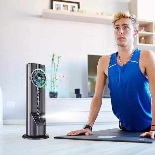 Leiser Turmventilator- klingenloser Lüfter für Desktop | Klimaanlage | Tragbare AC Personal | Desktop- Kühllüfter für persönliche Wechselstrom- Einheit Ruhig für Zimmer-3