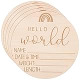 Annonce de naissance à la maternité : les nouveau-nés grandissent vite ! utilisez ces cartes en bois pour photographier bébé et créer des souvenirs inoubliables