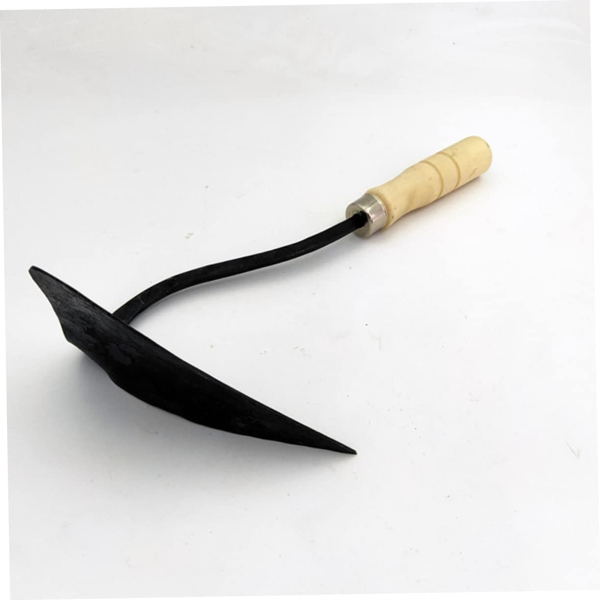 UPKOCH Zappetta da Giardinaggio Forgiata Manico in Legno, Aratro a Mano Portatile per Scavare e Trapiantare, Attrezzo Pratico per Casa, Giardino e Orto