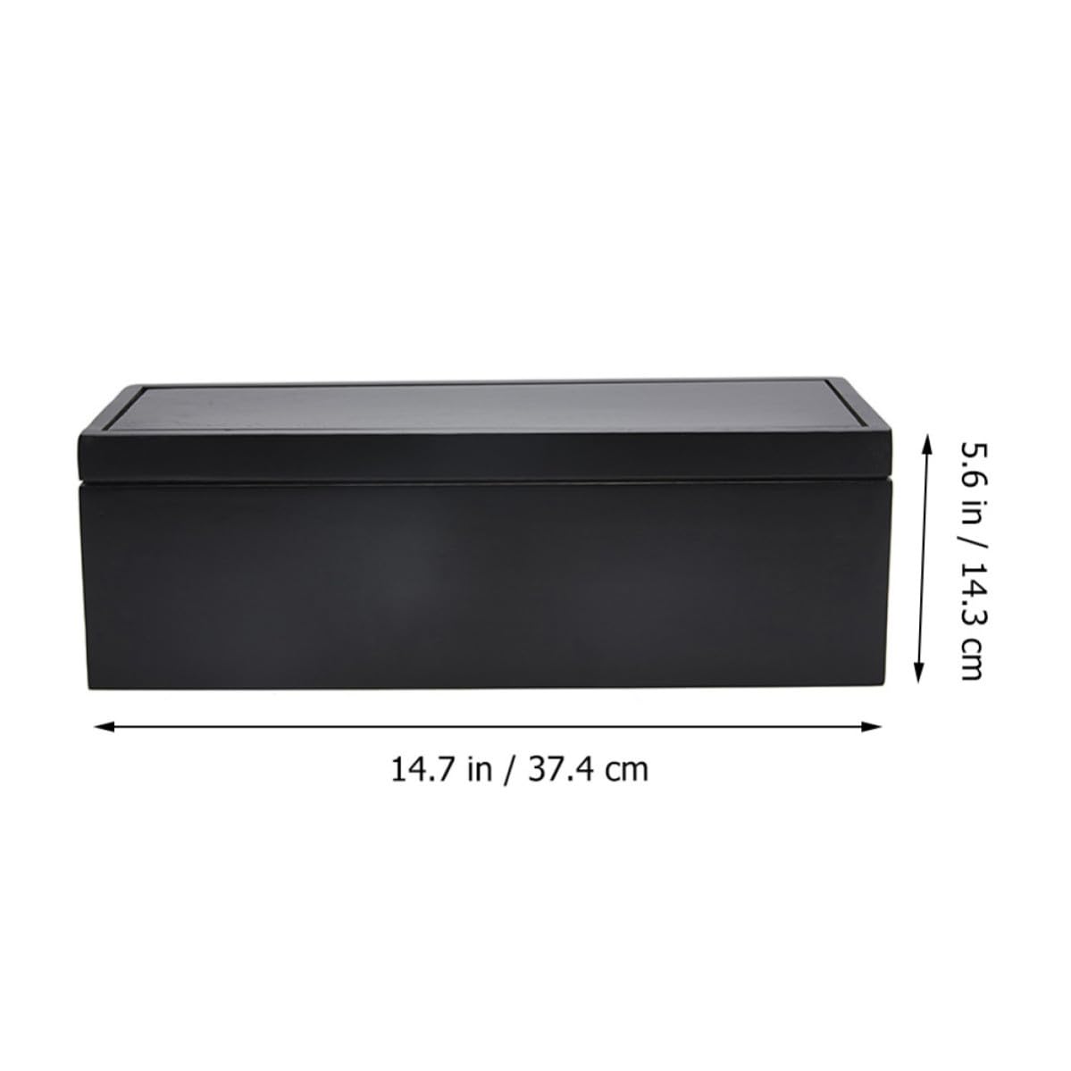 Ciieeo Caja de Almacenamiento y Gestión de Línea Eléctrica para Cables Negra de Madera Diseño Ranurado para Organización Rápida Hogar