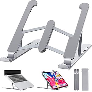 FIDECO Laptopstandaard, verstelbare laptopverhoger en standaard voor MacBook Pro Air, iPad, draagbare computerstandaard…
