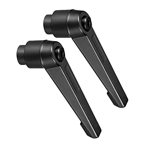 Image of Clamping Lever Handles, M10 Female Thread 73mm Lever, Adjustable Quick Release Locking Rotating Knobs Black - (Applications: for Lathe Machinery), 2-Pieces