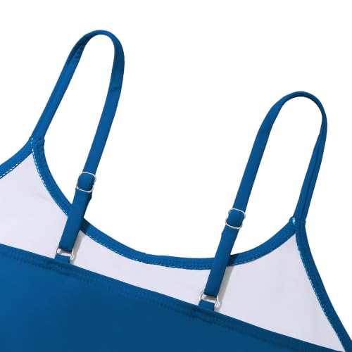 Image of Zando Girls Swimsuit Two Piece - Adjustable Strap Bathing Suit Solid Color Bikini Sets for Teens Girl Beach Swimwear