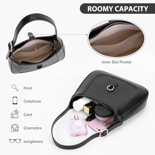 Shoulder Bag for Women Small Shoulder Purses Adjustable Strap Vegan Leather Cute Trendy Hobo Handbags4