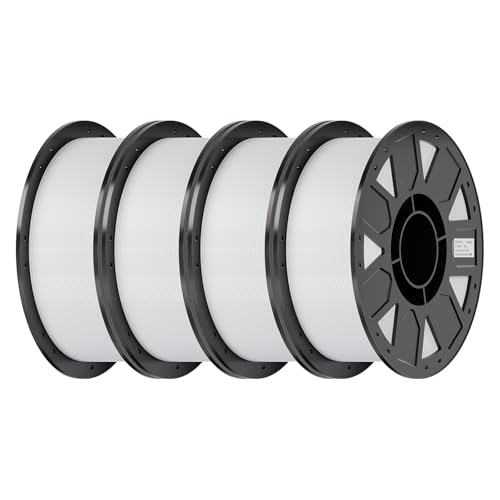 Image of Creality Ender PETG 3D Printer Filament 1.75mm 4KG (8.8lbs), High Precision, Strong Toughness, Odorless, Better Flow, Moistureproof 3D Printing Ender PETG Filament, White*4