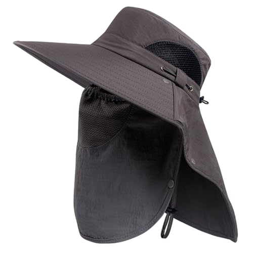 Générique 2026 Peche Chapeau de Soleil d'extérieur pour la randonnée et l' Estivale (Grey, One Size)