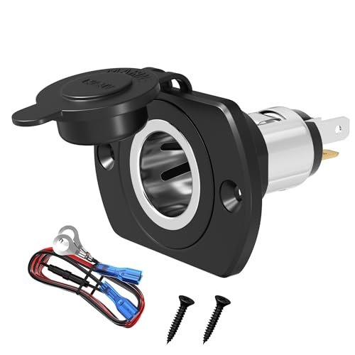 DaierTek 12V Cigarette Lighter Socket 12 Volt Power Outlet Replacement Plug Socket for Car, Automotive, Truck, RV, Boat, Motorcycle