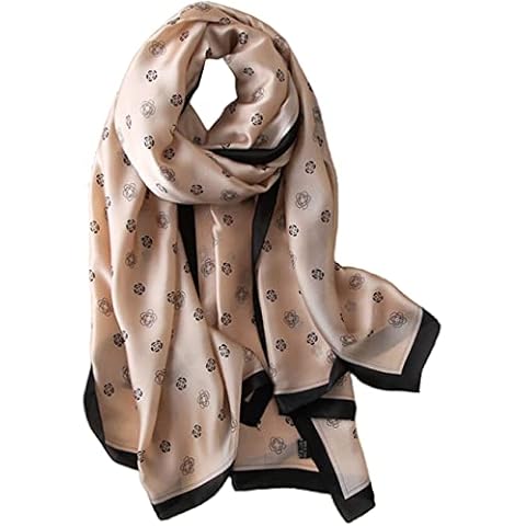 MAIRY Floral Satin Scarves Ladies Lightweight Silk Scarf for Women Flower Print Scarfs Fashion Multifunctional Shawls and Wraps GBS180111 Cover
