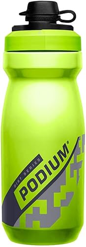 CamelBak Podium Dirt Series - Botella de agua fresca para bicicleta de montaña Asfalto,Negro -,Azul/Naranja,Lima,Rojo Sierra,Piedra,Blanco