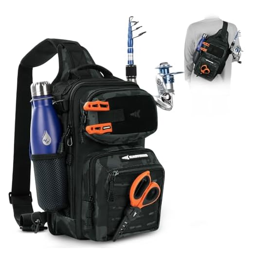 KastKing BlowBak Tactical Sling Tackle Bag-Lightweight Fishing Backpack Storge Fishing Gear and Equipment,Gift for Men