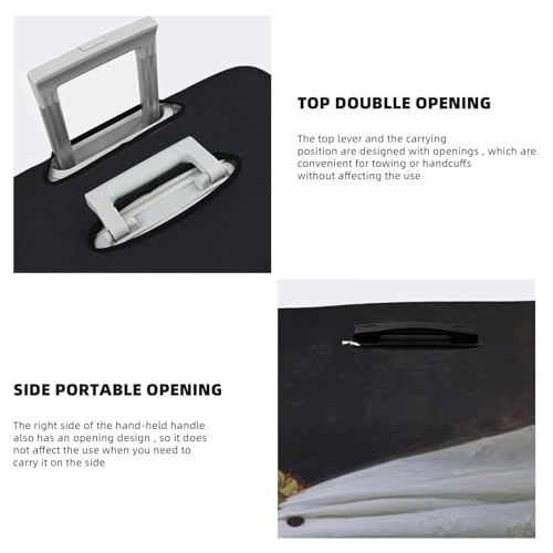 White Sheet Ghost With Flower Crown Elastic Travel Luggage Covers Dustproof Scratch-Resistant Suitcase Protector Fit 22-24 Inch3