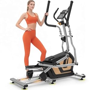 Elliptical Cross Trainer For Home, Elliptical Machine with 16 Level Quiet Resistance, Bluetooth APP to LCD Monitor, 17.7IN Stride, New Upgraded Cross Trainer 3 in 1 Fitness Max Weight 330LBS