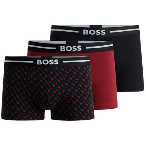 BOSS Men's Bold Design Trunks 3P Cover