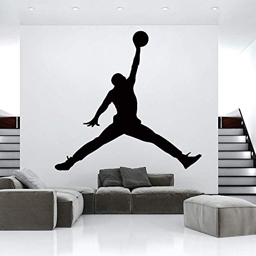 Jordan Basket-Ball Vinyle Autocollant Mural Pour Chambre D'Enfants et Gym - Décor Mural Papier...