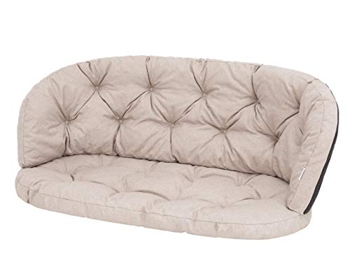 Amanda Coussin Fauteuil rotin, Coussin Fauteuil Jardin, Coussin de Chaise, Coussin Chaise Cocon, Coussin Banc de Jardin – Beige