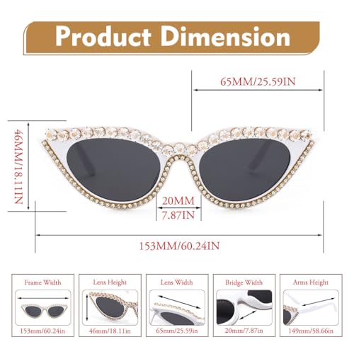Woeoe Rhinestone Sunglasses, Bling Black Sun Glasses for Women4