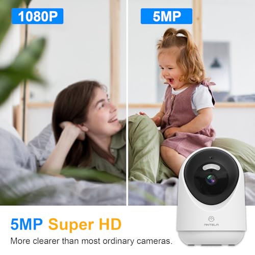 Caméra Surveillance WiFi Anti Angle Mort Objectif Connecté 5MP