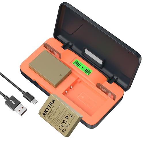 AKTTKA LP E17   Cargador rápido Doble de 20 W con Kit LCD (2 x 1500 mAh)   Compatible con Canon EOS R10, R8, RP, R50, R100, 200D, 250D, 77D, 750D, 760D, 800D, 8000D, M3, M5, M6 y Plus