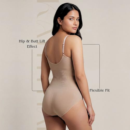 Image of Kaththai Women's Shapewear Tummy Control Bodysuit Seamless Sculpting Shaper Tank Top Body Suit & Snatched Waist Body Shaper Suit Thong or Brief