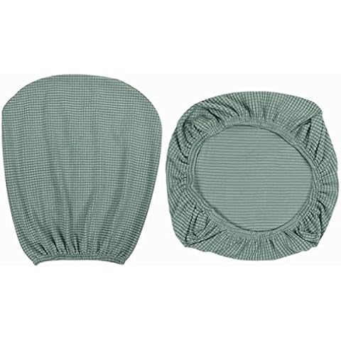 Yikko 1 Set Soft Stretch Spandex Chair Seat Slipcover and Backrest Cover , Washable Chair Slipcovers fit for Office Computer Chairs, Dining Room Chairs, Bar Wedding Party Decor (Green) Cover