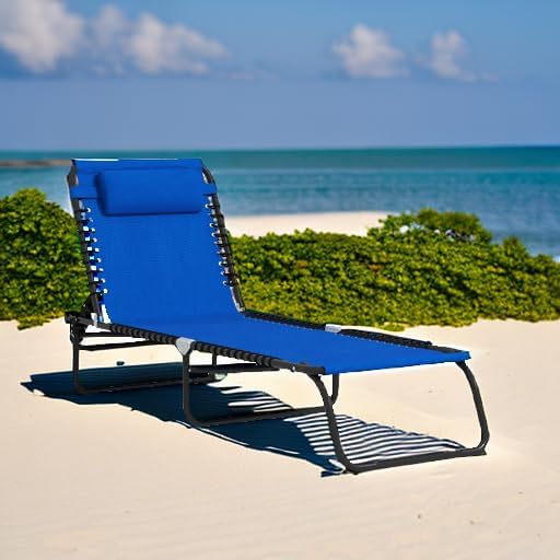 Miniatura 6 de Outsunny Silla Tumbona Plegable, Silla de Bronceado para Patio, Tumbona para Exteriores con Respaldo Reclinable de 4 Posiciones, Asiento de Malla