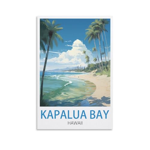 Toile baie de Kapalua Hawaï vintage pour s'évader depuis sa chambre