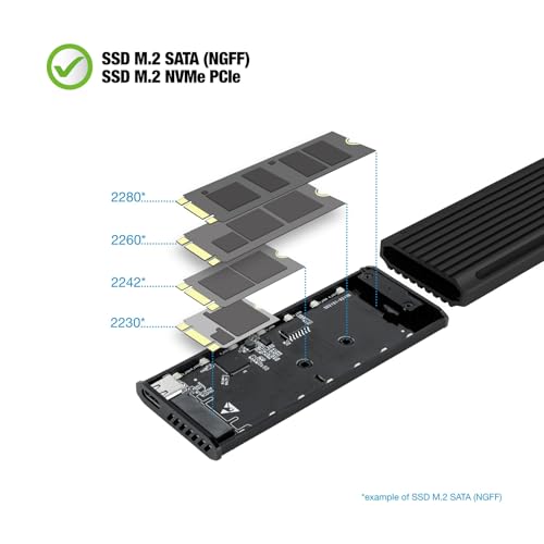 Boîtier M.2 NVMe NGFF USB 3.1 Gen 2 Type C avec éclairage RVB Blendend