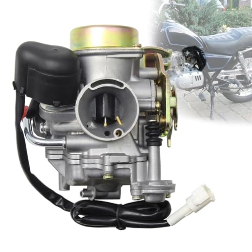 Carburateur CVK24 de 24.5mm premium avec starter automatique pour moteur GY6 et quad