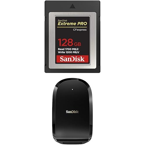 SanDisk 128GB Extreme PRO CFexpress Card Type B with SanDisk Extreme PRO CFexpress Card Reader