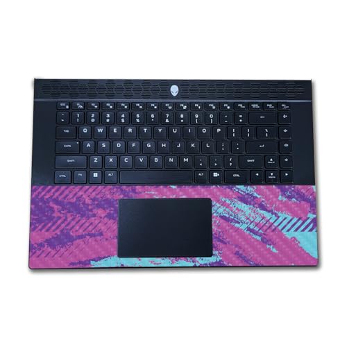 Image of Carbon Fiber Laptop Skin Compatible with Alienware M16 R2 (2024) - Grunge Purple - Premium 3M Vinyl Protective Wrap Decal Cover - Easy to Apply | Crafted in The USA by MightySkins