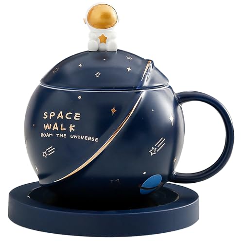 Opiniones de Taza Electrica Top 10. 41 LETMYTH Juego de Tazas de Calentador, Calentador de café por inducción por Gravedad,Taza de café termostática Inteligente, Juego con Cuchara, Calentador y Taza para Calentar...