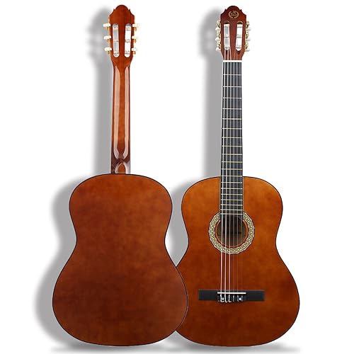 Guitare acoustique classique de 96,5 cm en tilleul pour adulte