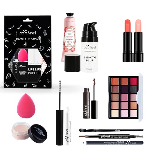 FantasyDay All-in-one Holiday Makeup Gift Set,Makeup Kit Women Multipurpose Essential Bundle,Eyeshadow Palette Lipstick Blush Concealer Face Powder Eyeliner Mascara Lipgloss Brush 200.0 g 1.0 Count