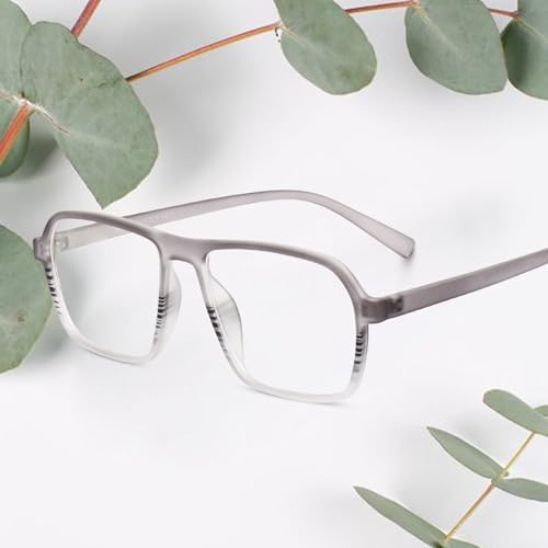 Image of Peter Jones Square Unisex Medium Sleek Optical Frame with Anti Glare Lenses (AG216TP)