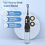 Electric Toothbrush with Water Flosser, 2 in 1 Cordless Toothbrush and Water Flosser Combo,Water Flosser for Travel and Home(Black) - Image 3
