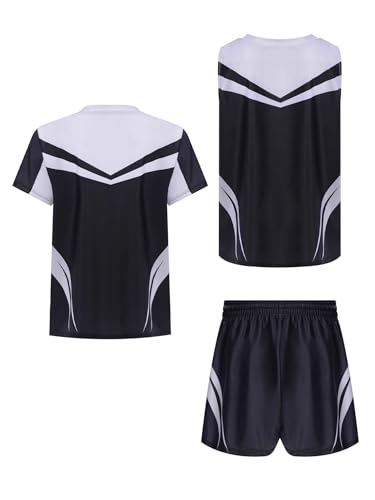 Kids Boys 3Pcs Sport Set Color Block Letter Printed Outfit for MMA Kickboxing Exercises Black 12 Years2