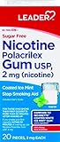 Leader Nicotine Gum Stop Smoking Aid, 2 mg, Nicotine Transdermal System, Original, Polacrilex Quit Smoking with Behavioral Support Program (Ice Mint, 40 Count)