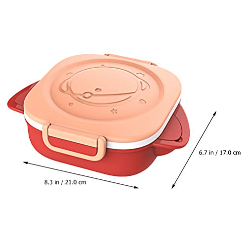 STOBOK Pratos Divididos Pratos de Aço Inoxidável para Alimentação de Bebês Com Cobertura de Silicone