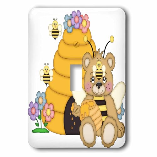 Interruptor de abejas y miel para decorar el dormitorio infantil y cuartos de juegos 2