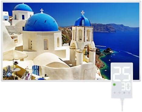 Bild 22 - Infrarotheizung Bild 800W, 1-3 Min auf Betriebstemperatur bis 120 Grad - Geeignet für Schlafzimmer, Büro, Küche, Badezimmer - mit Touch-Thermostat - Strand