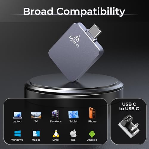 Dylesn 256GB Creator SSD 1050MB/S Type C Drive Thumb Drive Memory Stick — view 6