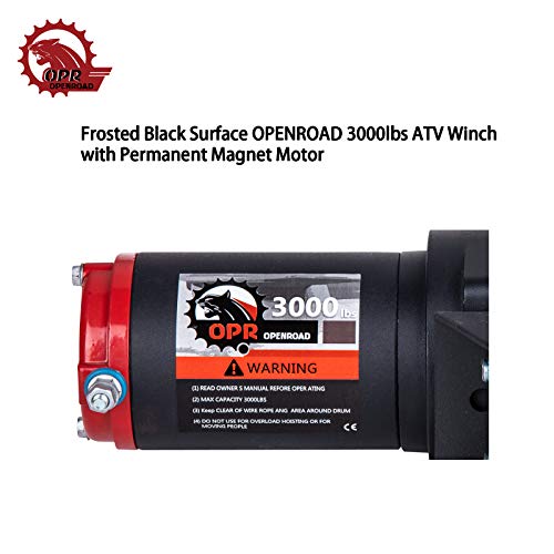 OPENROAD 3000lbs ATV/UTV Winch with 39ft Steel Cable,12V Electric Winch with Wireless Remote Control and Removeable Control Box, Trailer Boat Winch(UP to 3500lbs)