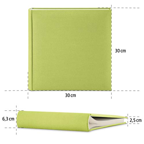 Hama Fotoalbum mit Stoffeinband 30x30 cm (Jumbo Fotobuch mit 100 weißen Seiten, Photoalbum mit Pergamin-Trennblättern… – Bild 7