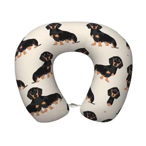 Almohada de viaje de poliéster negra para cuello miniatura 1